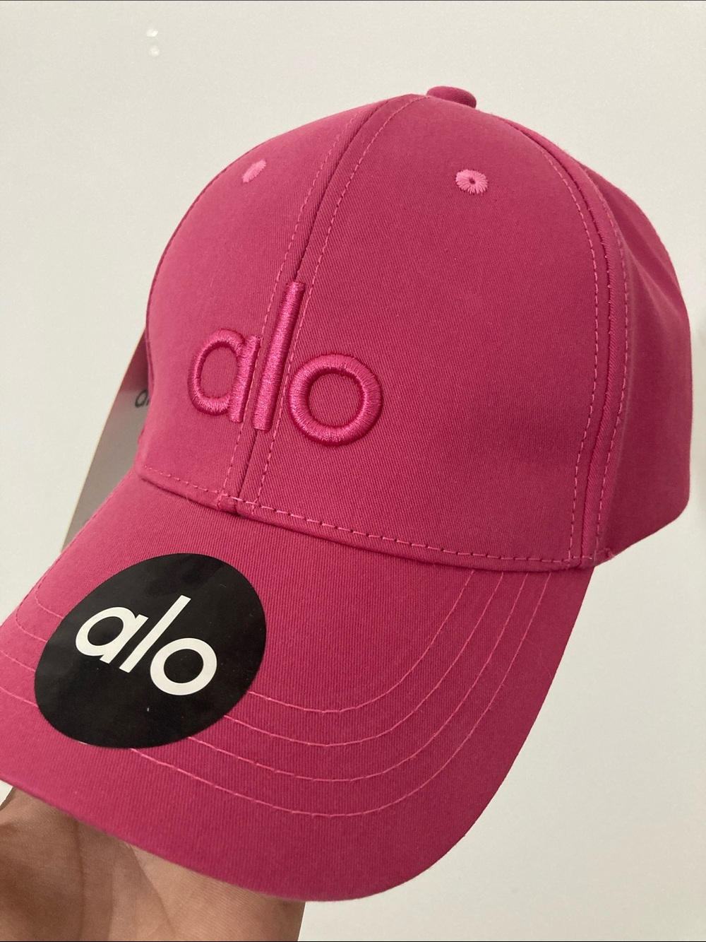 ALO Yoga Kids Hot Pink Baseball Cap with Embroidered Logo